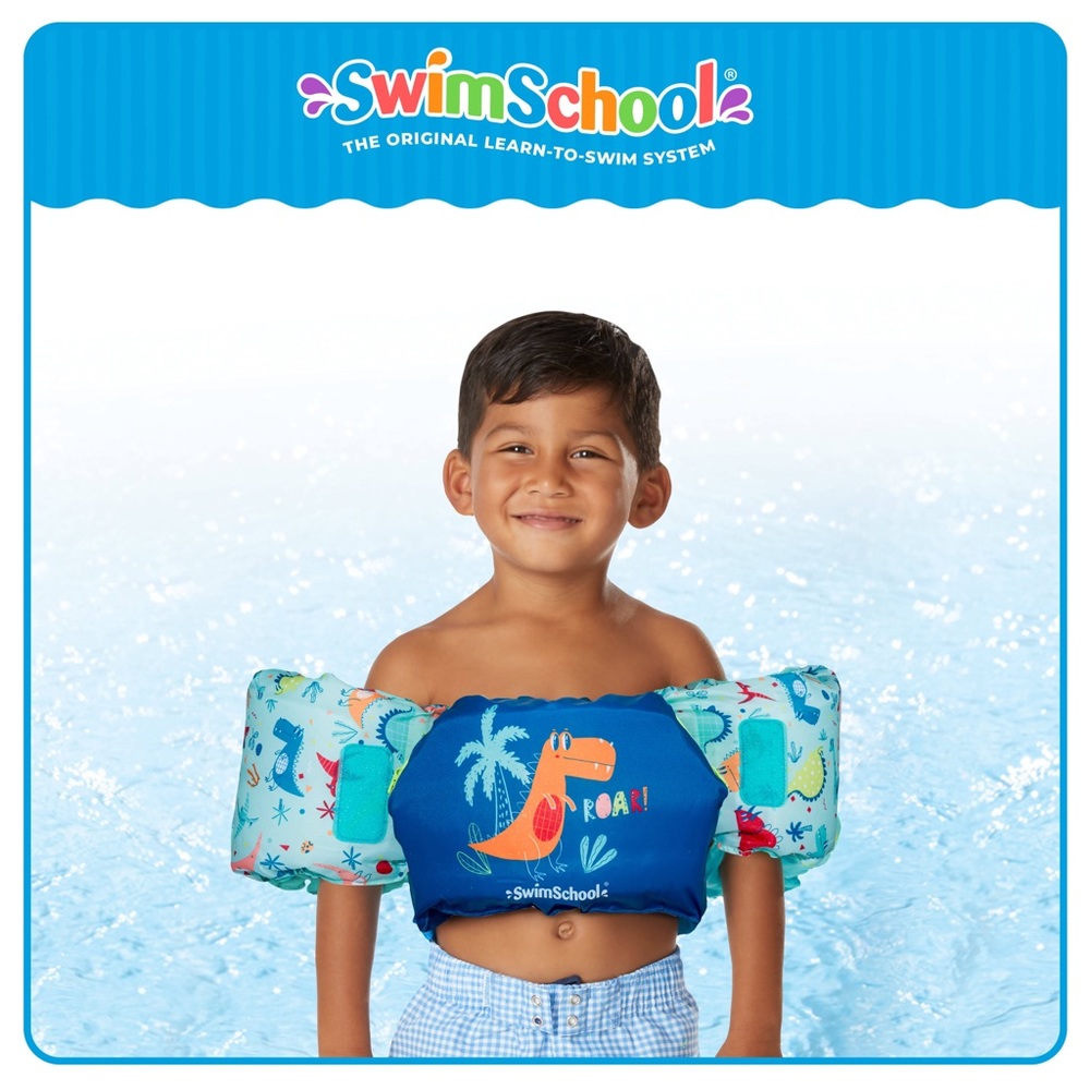 SwimSchool Tot Swimmer Convertible Vest Floaty Trainer 4-6 level 3 M/L *NEW*